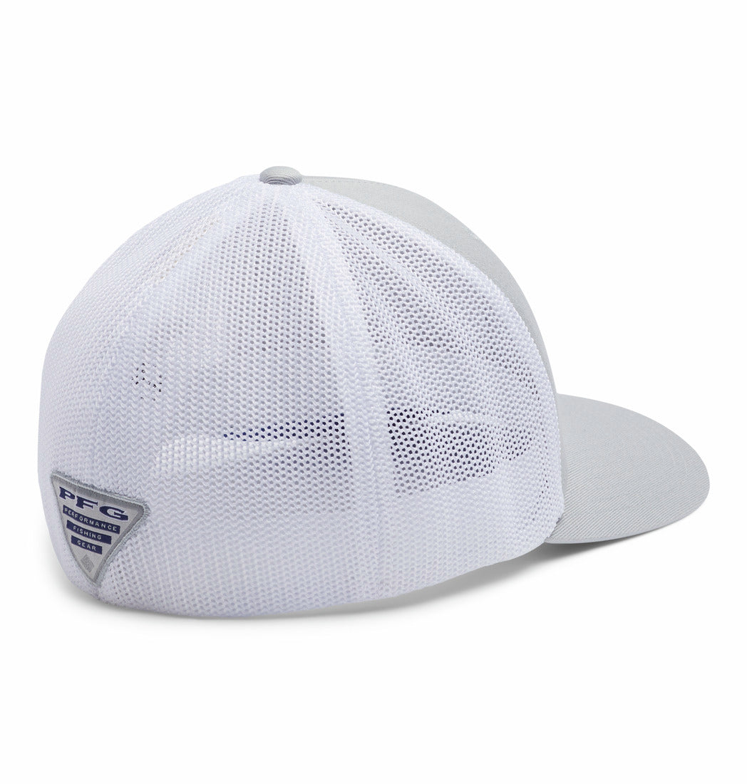 1503971-PFG Logo™ Mesh Ball Cap - High-COLUMBIA#color_021-cool-grey-white-vivid-blue-marlin