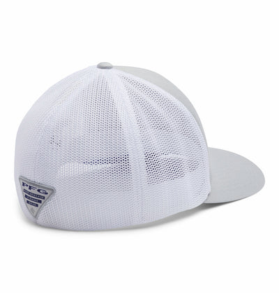 1503971-PFG Logo™ Mesh Ball Cap - High-COLUMBIA#color_021-cool-grey-white-vivid-blue-marlin
