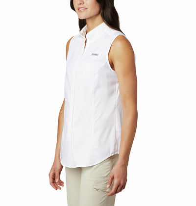 1547181-Tamiami™ Womens Sleeveless Shirt-COLUMBIA#color_white