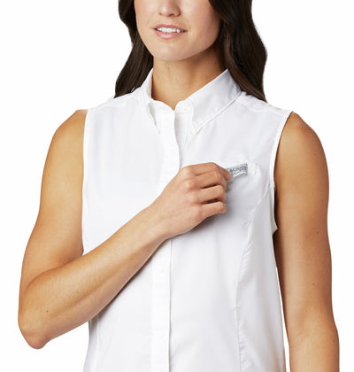 1547181-Tamiami™ Womens Sleeveless Shirt-COLUMBIA#color_white