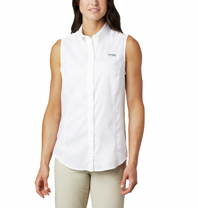 1547181-Tamiami™ Womens Sleeveless Shirt-COLUMBIA#color_white