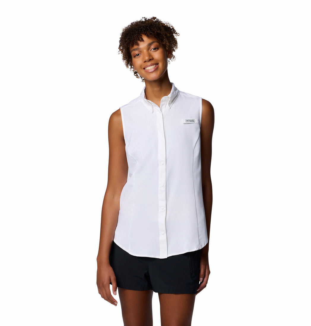 1547181-Tamiami™ Womens Sleeveless Shirt-COLUMBIA#color_white