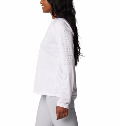 1577661-Tidal Tee™ II Long Sleeve-COLUMBIA#color_white-cirrus-grey-logo