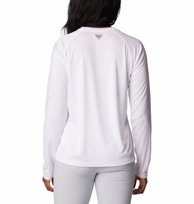 1577661-Tidal Tee™ II Long Sleeve-COLUMBIA#color_white-cirrus-grey-logo