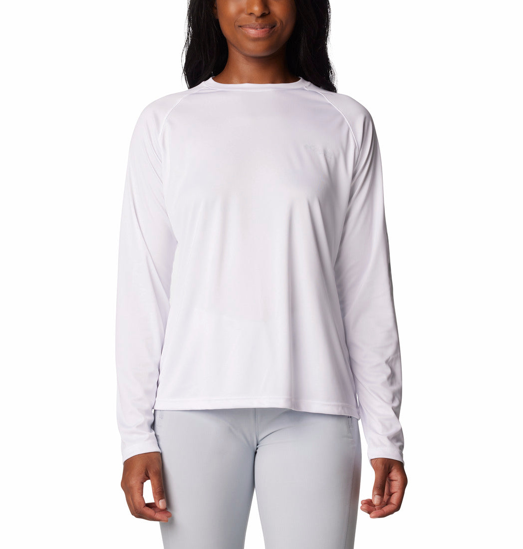 1577661-Tidal Tee™ II Long Sleeve-COLUMBIA#color_white-cirrus-grey-logo