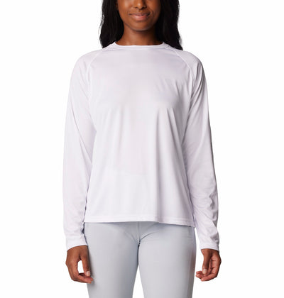 1577661-Tidal Tee™ II Long Sleeve-COLUMBIA#color_white-cirrus-grey-logo