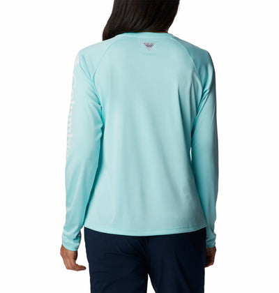 1577661-Tidal Tee™ II Long Sleeve-COLUMBIA#color_499-gulf-stream-white-logo