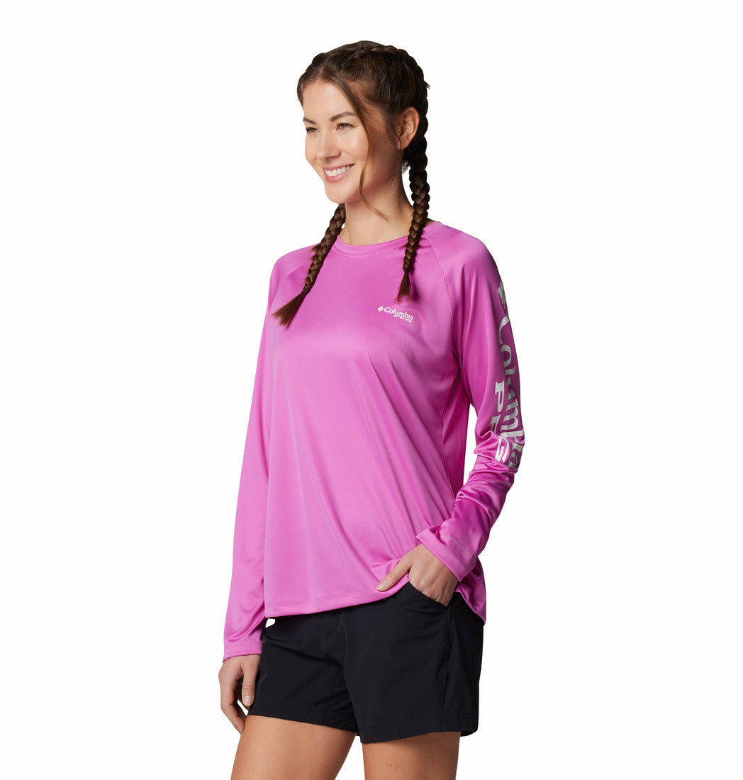 1577661-Tidal Tee™ II Long Sleeve-COLUMBIA#color_547-bright-lavender-white-logo