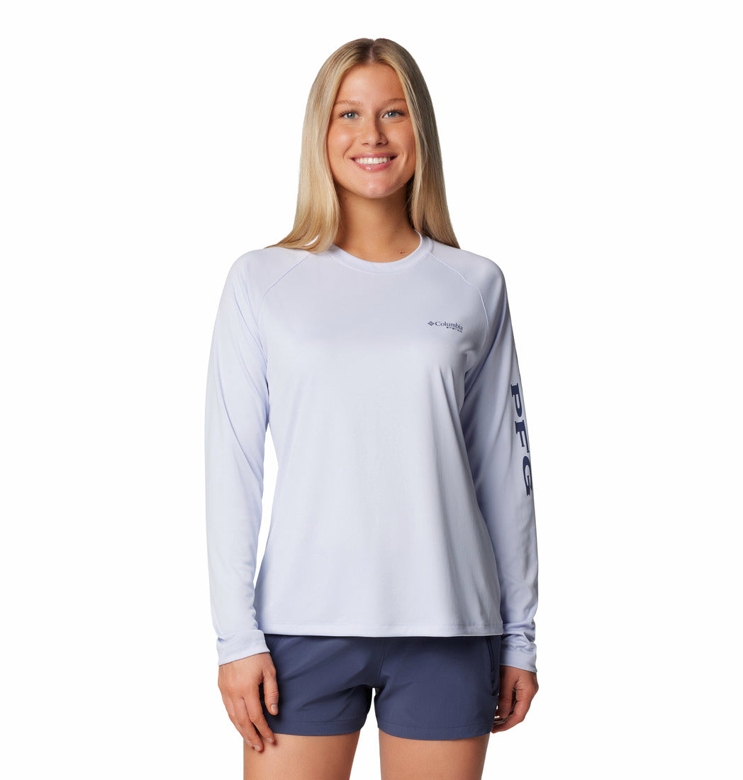 1577661-Tidal Tee™ II Long Sleeve-COLUMBIA#color_581-snowdrift-nocturnal-logo