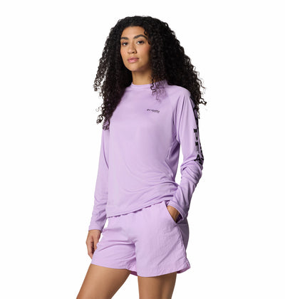 1577661-Tidal Tee™ II Long Sleeve-COLUMBIA#color_582-hydrangea-black-logo