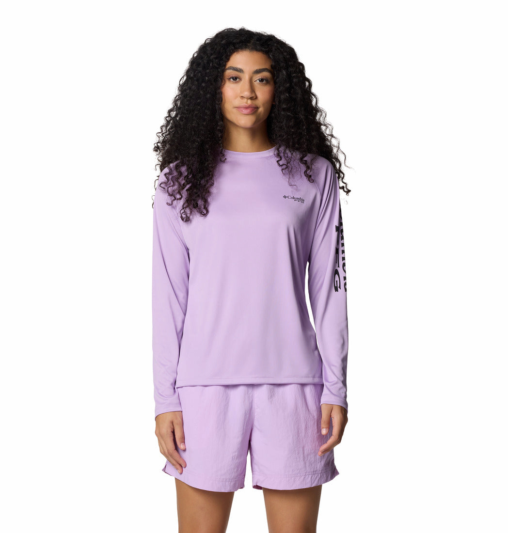 1577661-Tidal Tee™ II Long Sleeve-COLUMBIA#color_582-hydrangea-black-logo