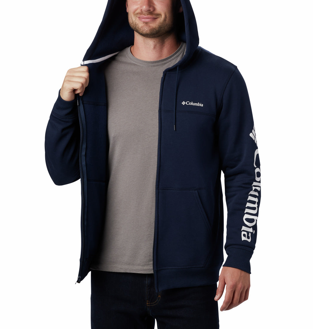 1889161-M Columbia™ Logo Fleece FZ-COLUMBIA#color_collegiate-navy-csc-sleeve-logo