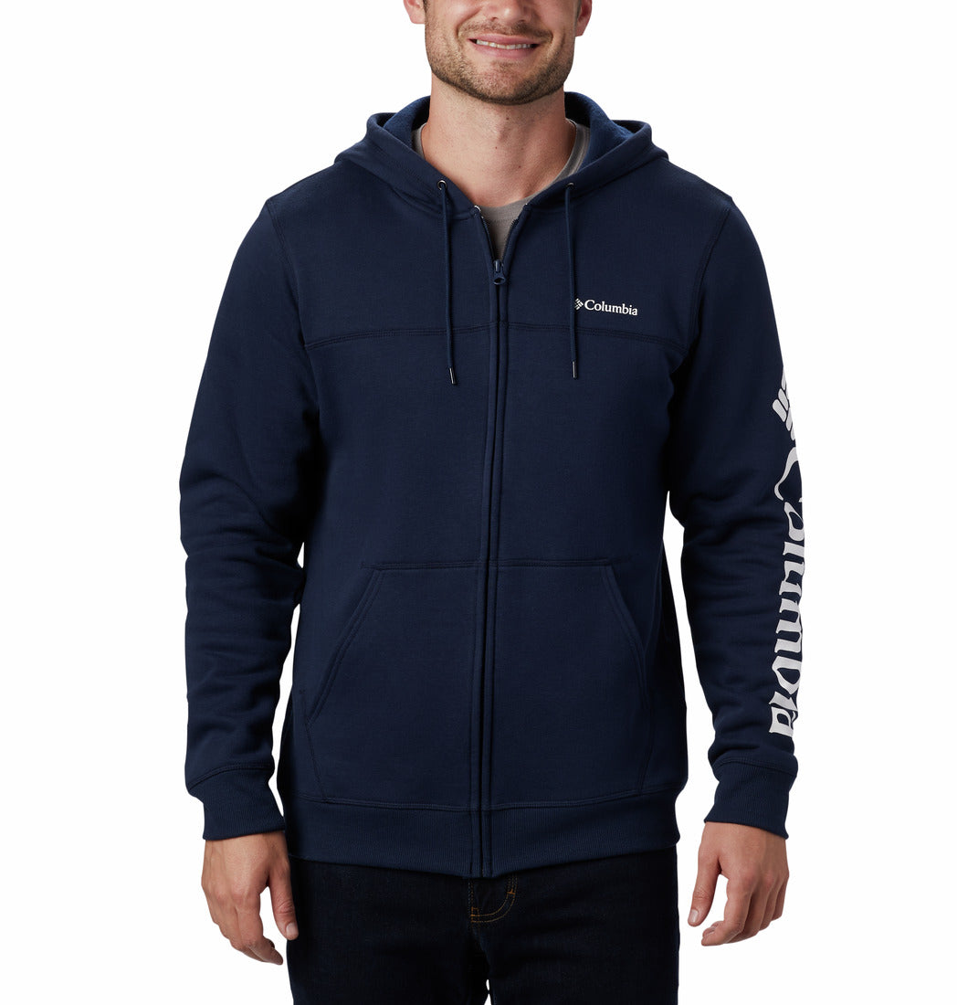 1889161-M Columbia™ Logo Fleece FZ-COLUMBIA#color_collegiate-navy-csc-sleeve-logo