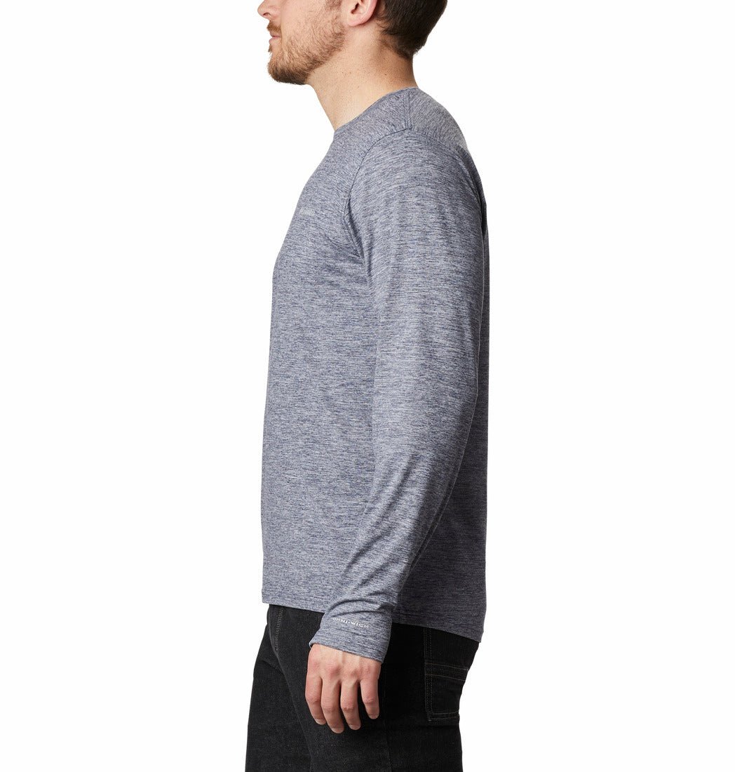 1907001-Tech Trail™ Long Sleeve Crew II-COLUMBIA#color_collegiate-navy-heather