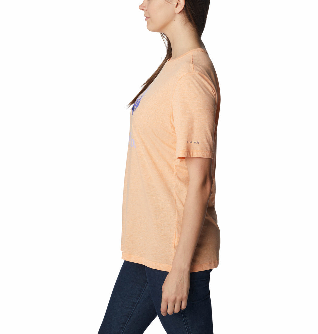 1934001-Bluebird Day™ Relaxed Crew Neck-COLUMBIA#color_peach-hthr-csc-stacked-lakeside-grx
