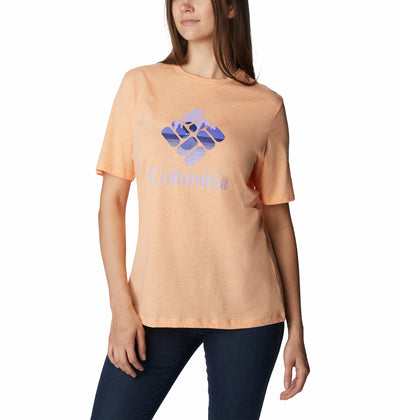 1934001-Bluebird Day™ Relaxed Crew Neck-COLUMBIA#color_peach-hthr-csc-stacked-lakeside-grx