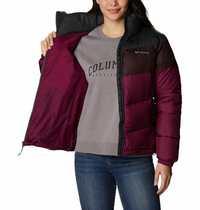 1955101-Puffect™ Color Blocked Jacket-COLUMBIA#color_marionberry-new-cinder-shark