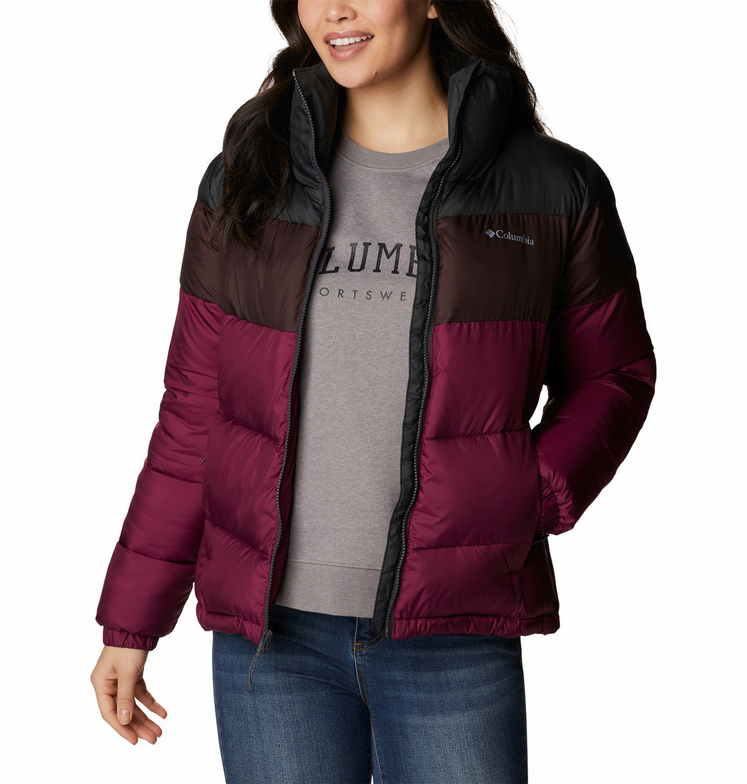 1955101-Puffect™ Color Blocked Jacket-COLUMBIA#color_marionberry-new-cinder-shark