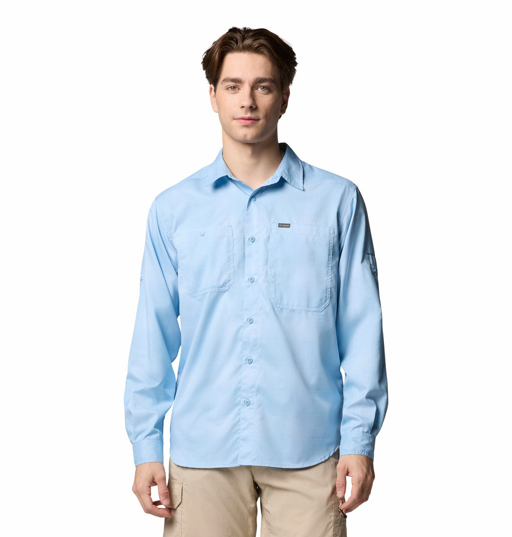 2012941-Silver Ridge™ Utility Lite Plaid LS-COLUMBIA#color_431-ripple-blue-large-blur-check