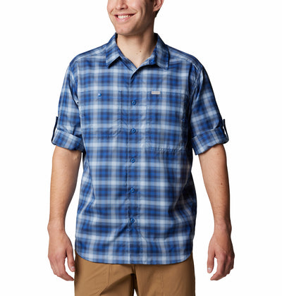 2012941-Silver Ridge™ Utility Lite Plaid LS-COLUMBIA#color_433-mountain-blue-ombre
