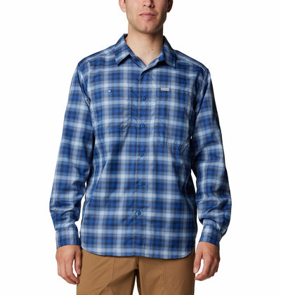 2012941-Silver Ridge™ Utility Lite Plaid LS-COLUMBIA#color_433-mountain-blue-ombre